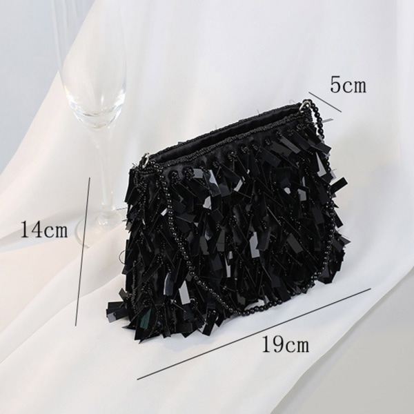 (Farget) Dame Sequin Sequin Håndvesker Kvelds Clutches