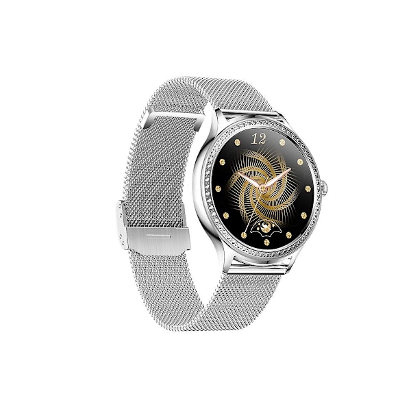 Ak35 Smart Watch 1,32 tommer højopløsningsskærm Fysiologisk periode Kropstemperatur og puls Sølv