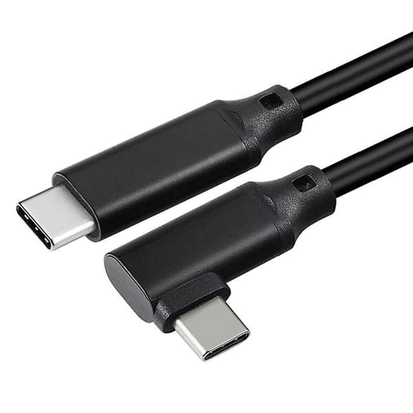 Vr-datakabel Vinkel Typ-c Datakabel Usb3.1 Gen 2 Dubbel Hane Videoprojektionskabel 20 Vr Mobilspelkabel 3M Grå fläta