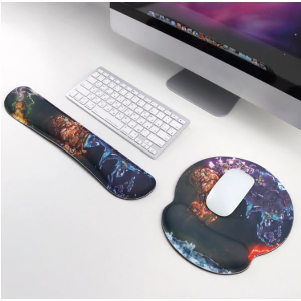 Map model, mouse pad with wrist guard, ergonomic wrist guard, com