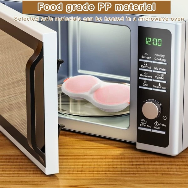 1PC Oranssi mikroaaltouunin munakokkeli, munahöyrytin, kaksinkertainen kerros ei-S