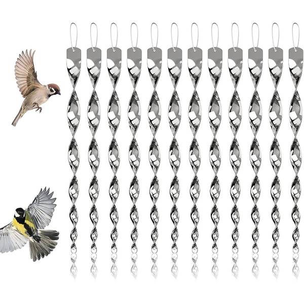 Fågelavstötande stavar, 12 delar fågelskrämmare för trädgårdar, reflekterande fågelavskräckande stänger, reflekterande skrämselstänger, produkter för fågelkontroll, plastmaterial