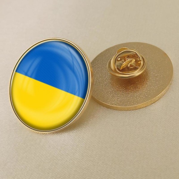 Ukraina Ukrainan kansallislippu Pinssinappi (koko on 1 tuuma / 25 mm halkaisija)