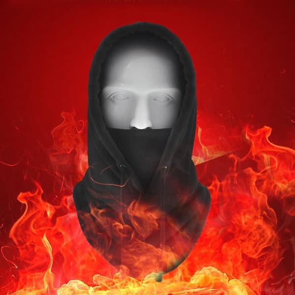 Vinterhue til kvinder varm hætte halstørklæde balaclava termisk sweater