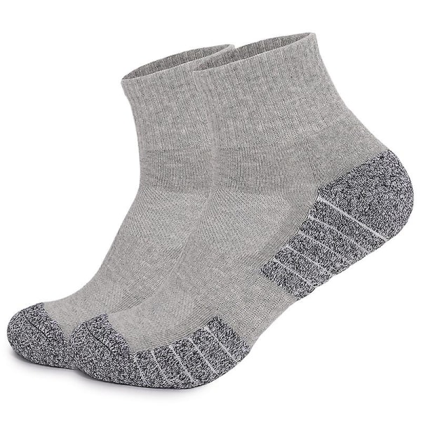 3 Pairs Mens Running Sports Socks Walking Socks Breathable Trainer Athletic Work Ankle Low Cut Socks 45180 Grey