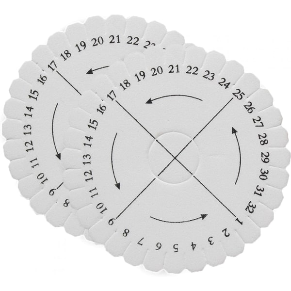 Set med 2 runda Kumihimo-flätningsdiskar för fintrådsflätning