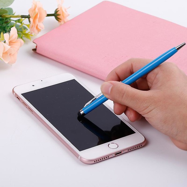 10 st Capactive Touch Screen Kulspetspenna Med Stylus Soft Touch 2 I 1 Stylus Kulspetspenna
