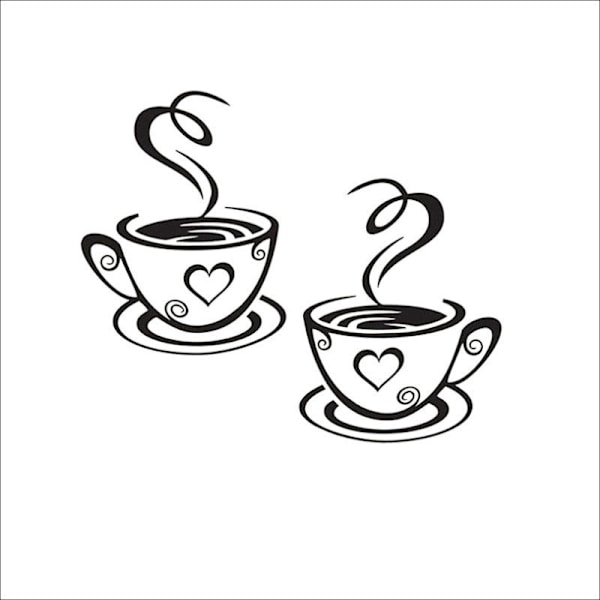 Kaffe kopp design väggdekaler hem dekaler kök restaurang de