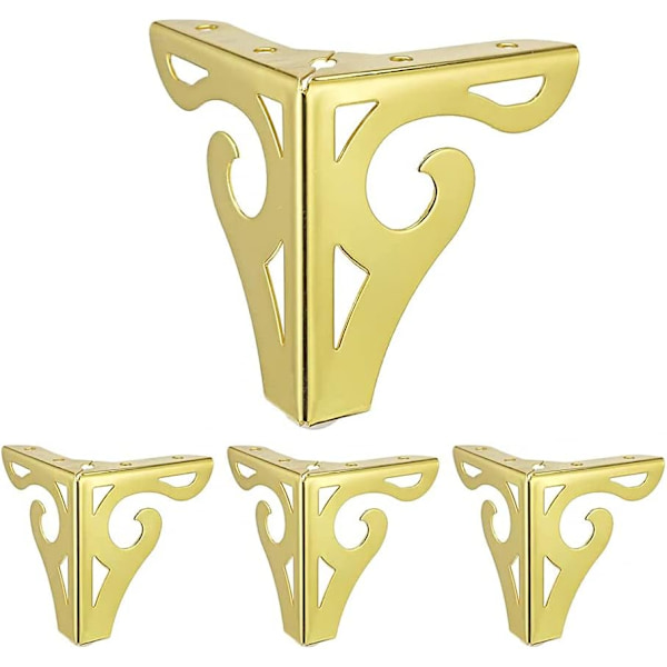4 stycken möbelsoffa ben, (Guld) 10CM