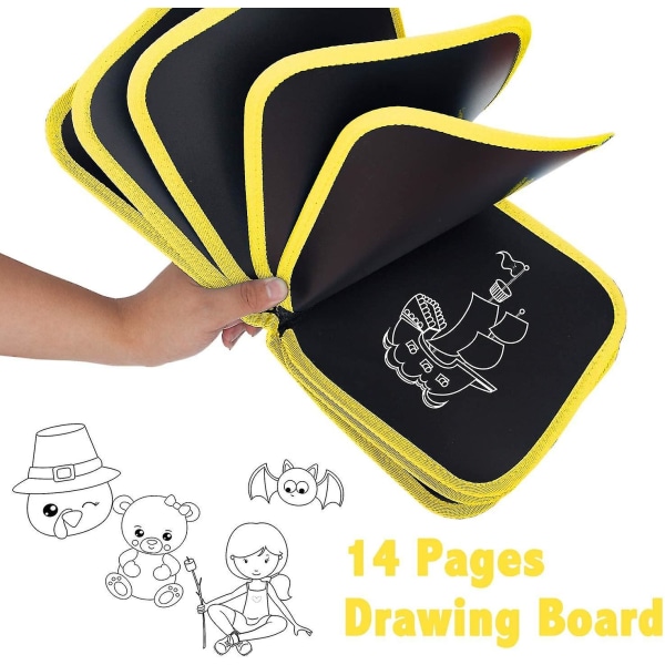 Raderbar Doodle Book Set Småbarn Aktivitetsleksaker Återanvändbara, Bear Bear