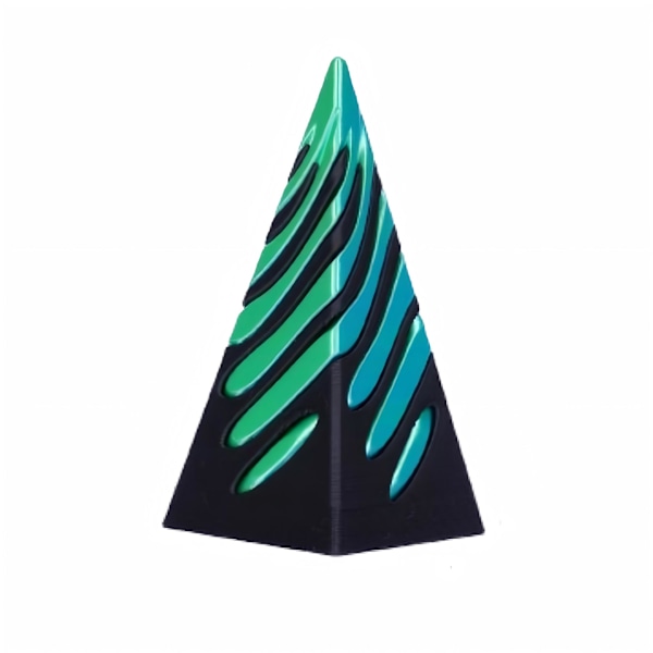 Umulig Pyramide Gennemgangs Skulptur, Helix Skrue Fidget Legetøj, Spiral Kegle Blue black c