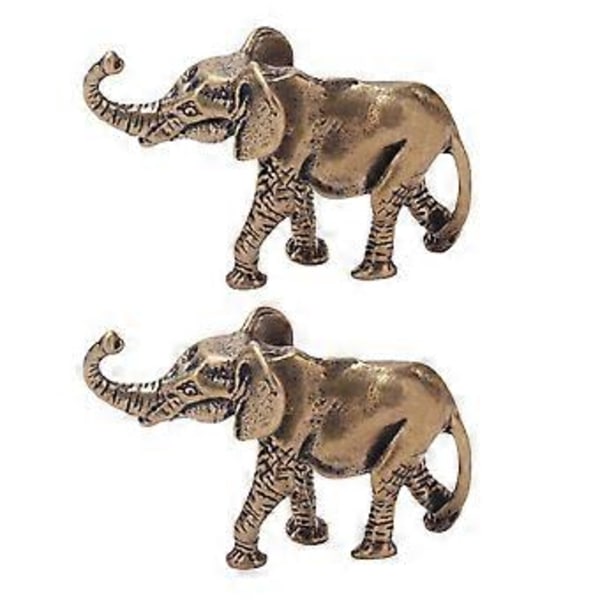 2 stk. Elefantstatue Kreativ Elefant Bilindretning Skrivebord Dekorativ Elefant
