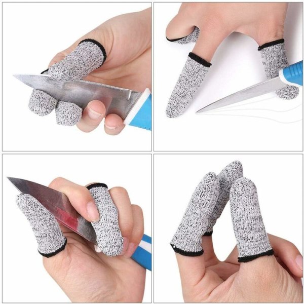 10 Pack Cut Resistant Reusable Finger Guards for Kitchen Work Car