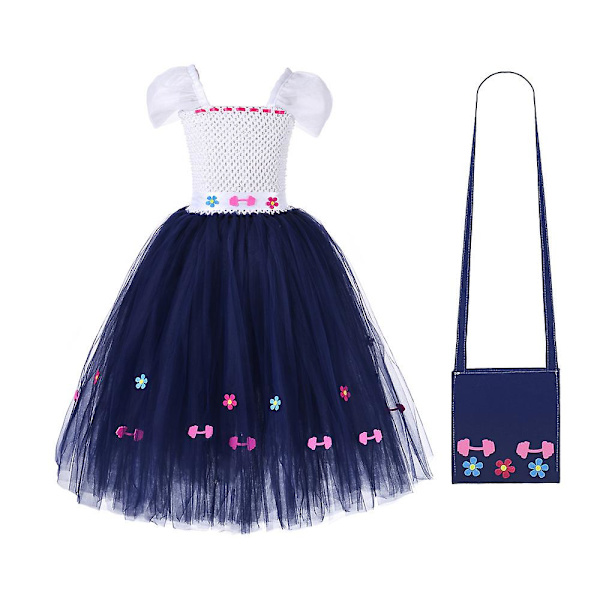 Cosplay Kostume Encanto Luisa Madrigal Kjole Fest Prinsesse Kjole（XXL(9-10Y)）