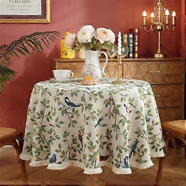 Rund Texturerad Bordsduk Tvättbar Bordsöverdrag Mjuk Bordsduk Fläckbeständig, Perfekt för Kök, Middag, Picknick Vinröd Burgundy 100cm