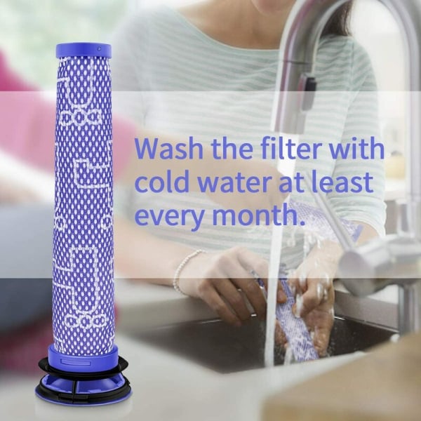 2 kpl suodatinpakettia 1 pestävästä moottorin esisuodattimesta Dyson V6 V7 V:lle