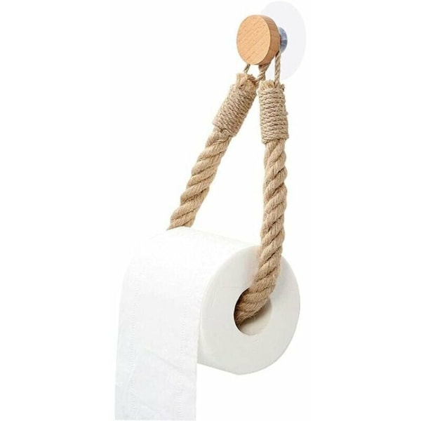 1 stk Brun Selvklistrende Toalettpapir, Retro Hamp Rep Håndkleholder