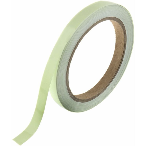 Blå Fluorescerende Tape - 10mm x 10m - Gløder i Mørket Reflekterende