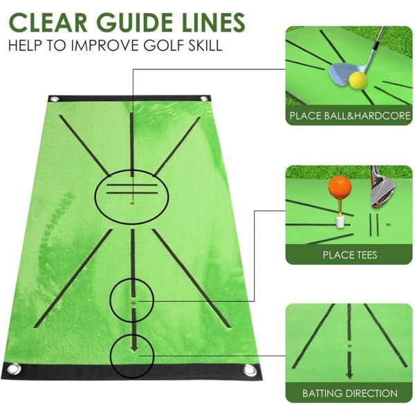 Golf Practice Mat,30*60cm Golf Training Mat,Portable Hitting Swin