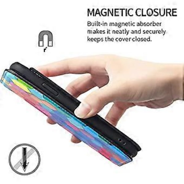 Kompatibel med Samsung Galaxy S21 FE Fodral Flickig Lyx, Plånboksfodral Galaxy-S21 FE Skydd Flip Folio Gaxaly S21 FE Skyddande Skal med Ställ PU