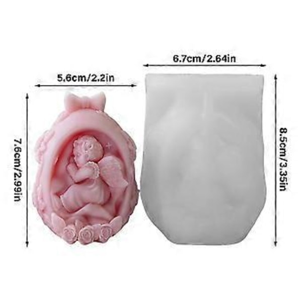 Robust DIY Baby Angel Egg-form for påskepynt og duftlys-laging, høykvalitets silikonmateriale