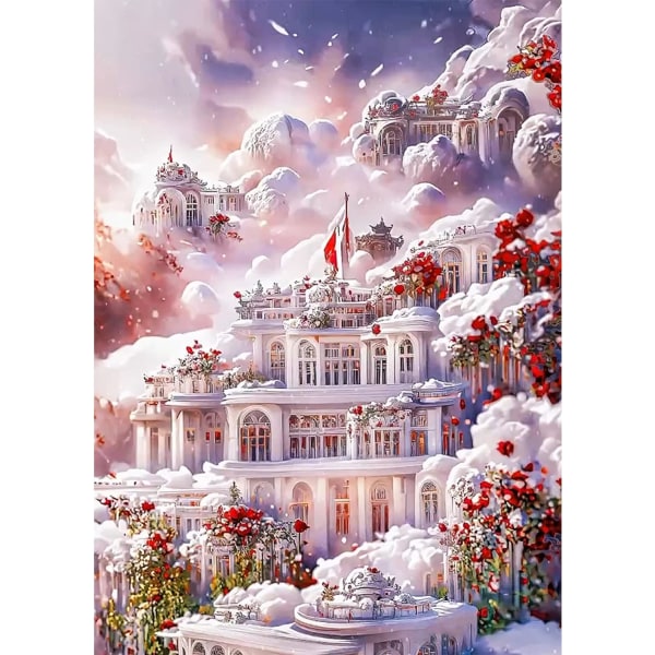 30*40cm Castle Diamond Painting, Diamond Painting Kit, DIY 5D Diamon