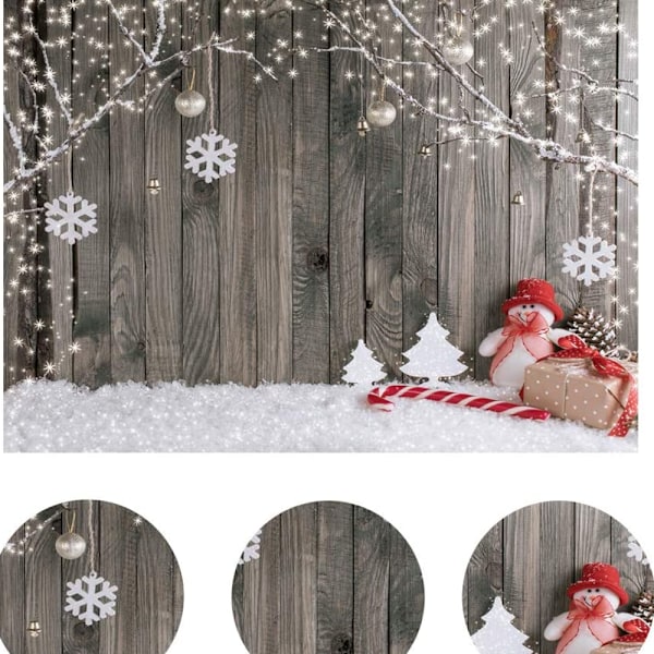 7X5FT Glædelig Jul Baggrund Jul Baggrund Sne Gulv Ph