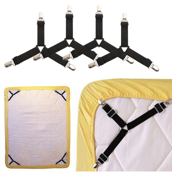 Bed Sheet Stretcher Fixed 4 Pieces, Elastic Mattress Stretcher Fi