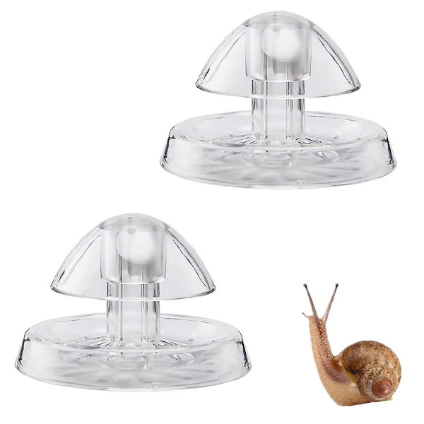 2 stycken snigelfångare för akvarier, snigel fälla, plast snigel fälla, rolig plast klar 8cm snigel fälla akvarium för att fånga