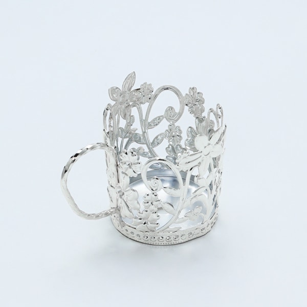 4 kappaletta metallista kuppitelinettä kahvalla Paper Cup Holder Heat Insulation Holder Anti-scalding, 10*6*8cm