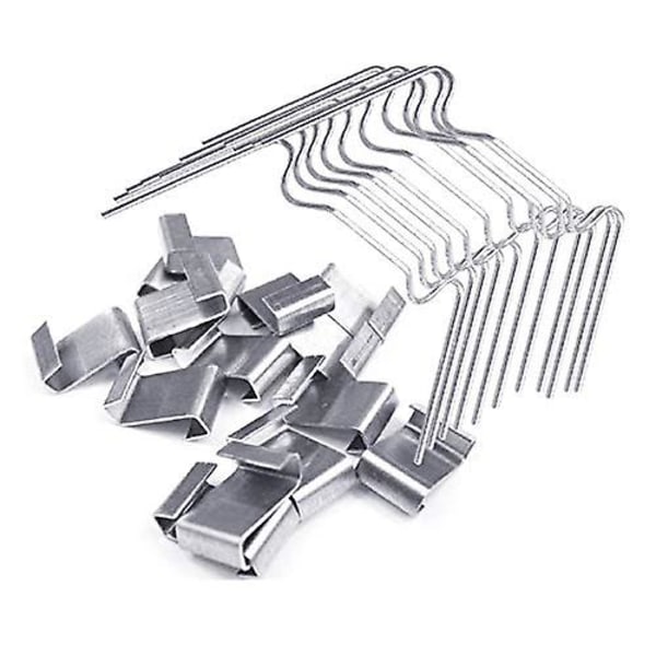 50 Pcs Greenhouse Glass Glazing W Wire Clips And 50 Overlap Z Clips