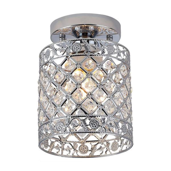 Mini moderne stil dekoration krystal flush mount loftlampe