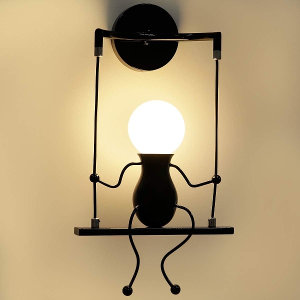 Kreativ humanoid LED-vegglampe moderne LED-vegglampe Art Deco W