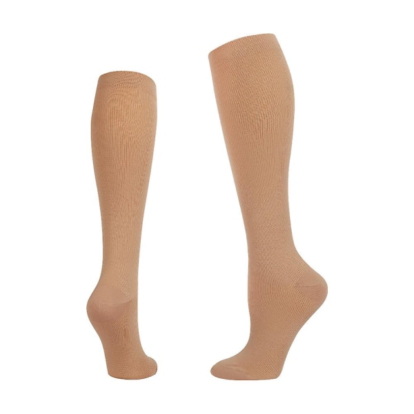 3 Pairs Copper Compression Socks For Women &amp; Men Circulation 15-20 Mmhg Is Best For All Day Wear S Skin Color