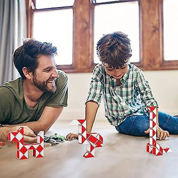 24 delar Fidget Cube Speed Cube Twist Puzzle Leksaker Magisk Linjal Fidget Leksaker Hjärngympa Pedagogiska Leksaker för Barn（A）