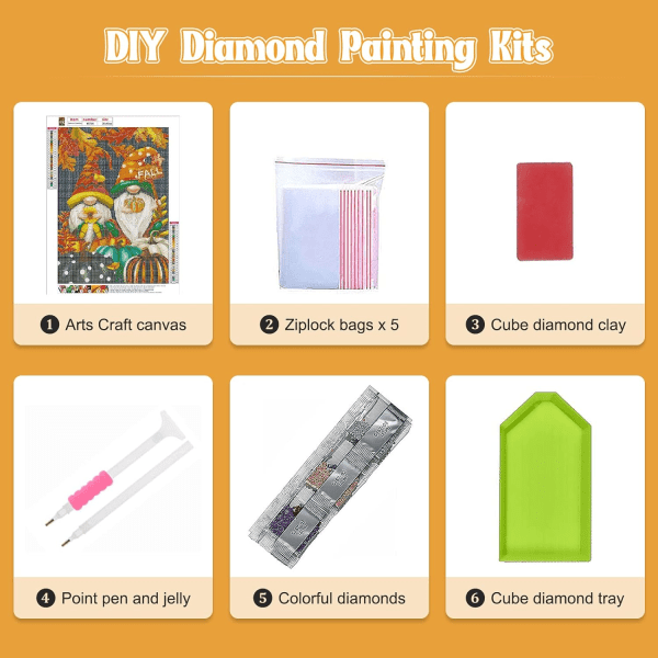5D diamond painting för vuxna jul, DIY Diamond Art Ki