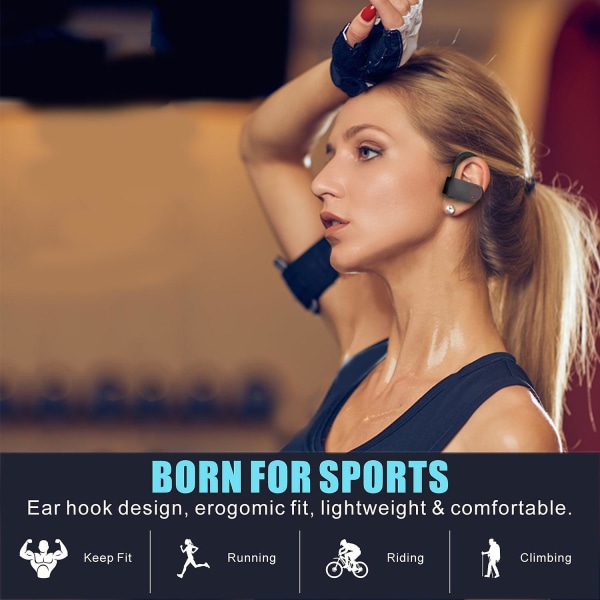 Vilslla A9s Bluetooth 5.3 Headset Earhook Digital Vandtæt Sports Trådløse Øretelefoner