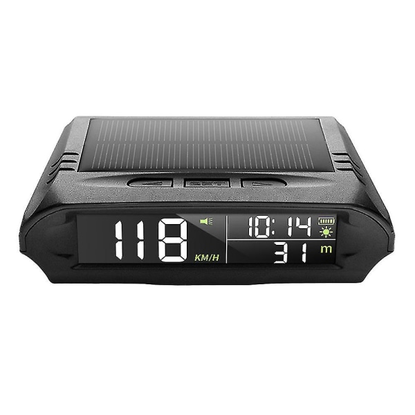 Universal Hud Bil Sol Digital Meter Gps Speedometer Overspeed Alarm Afstand Højde Display