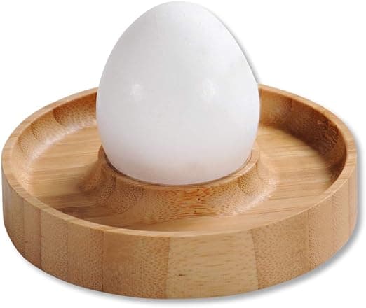 4 stk. æggebægre - Materiale: bambus - Diameter: 10 cm - Højde: 3 cm -