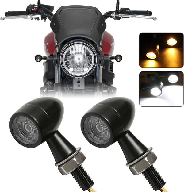 12V LED Blinklys til Motorcykel, 2 stk. Mini Blinklys