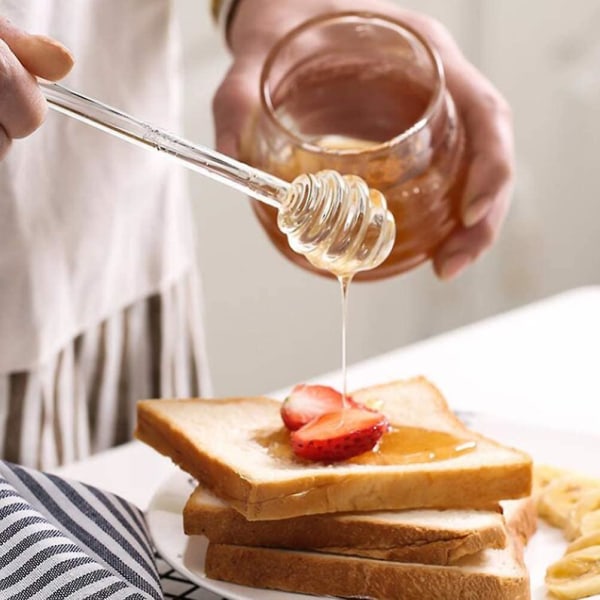 Mini Glas Honungsdoppningssticka Sirap Dispenser Glas Honungsdoppningsstickor Sked För Honung Marmeladburk Köp En Få En Gratis