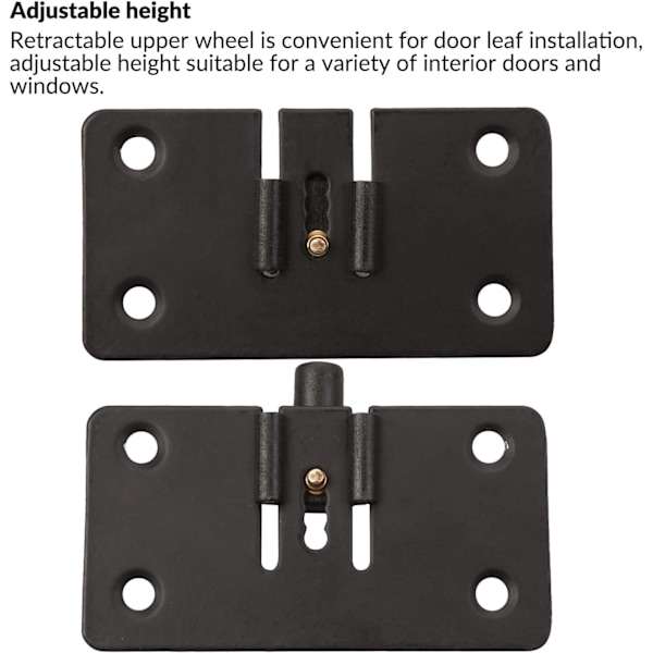 2 set glidande dörr rulle stum nylon hjul växel spår kit, 30m
