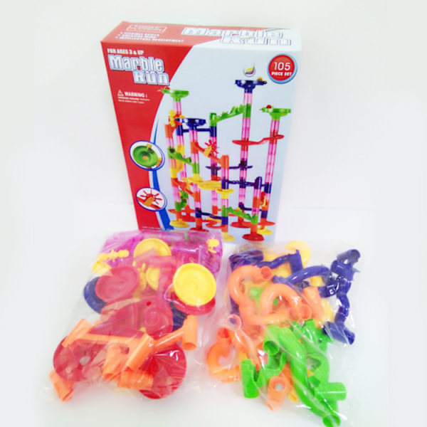 Kuglebane - 105 dele multi-farvet