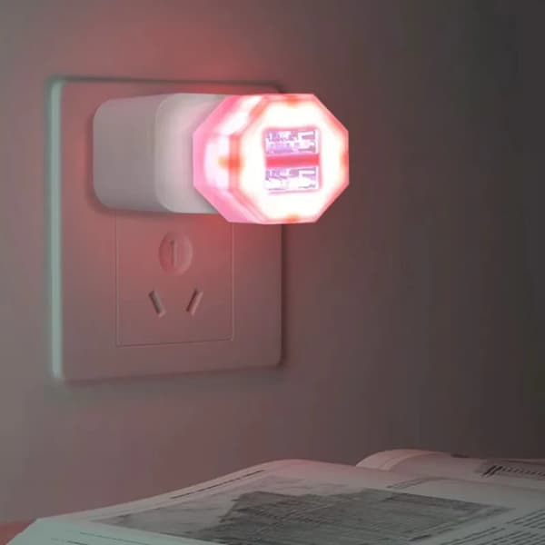 5 stk. LED USB stik natlys bærbar disklys 5V læselampe