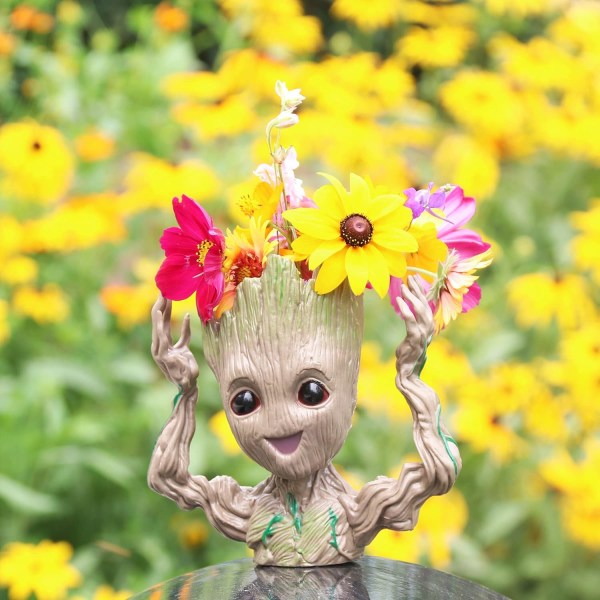 Baby Groot Blomkruka, Cartoon Baby Groot Blomkruka med Dränering