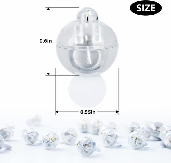 100 kpl Mini Pyöreä LED Pallo Ilmapallo Valo, Pitkä Valmiusaika Ilmapallo Valot
