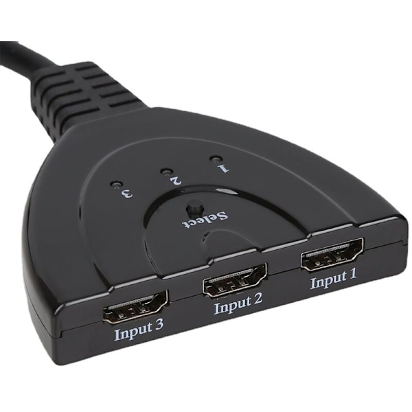 4K@60Hz 3-port HDMI-switch, 4K HDMI-switch splitter 3 ind 1 ud, 3