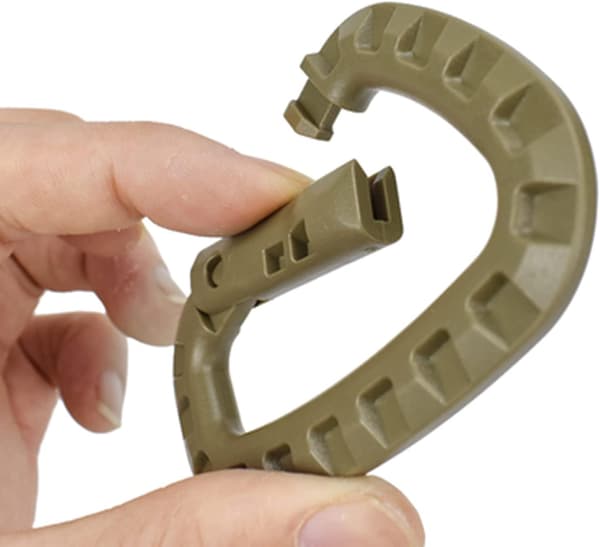 Taktiska karbinhakar i plast D-formade karbinhakar med lås