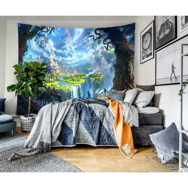 1 kpl Metsälinnan seinävaate Metsälinna, psykedeelinen fantasia
