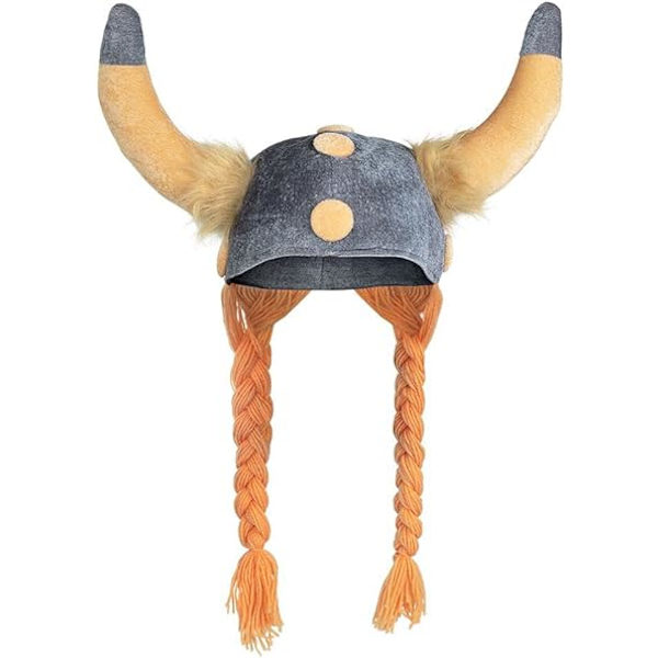 Gallisk hjälm  tyghatt  viking  krigare  mjuka flätor  romersk  karneval  halloween  karneval  temafest  förklädnad  teater  huvudbonad